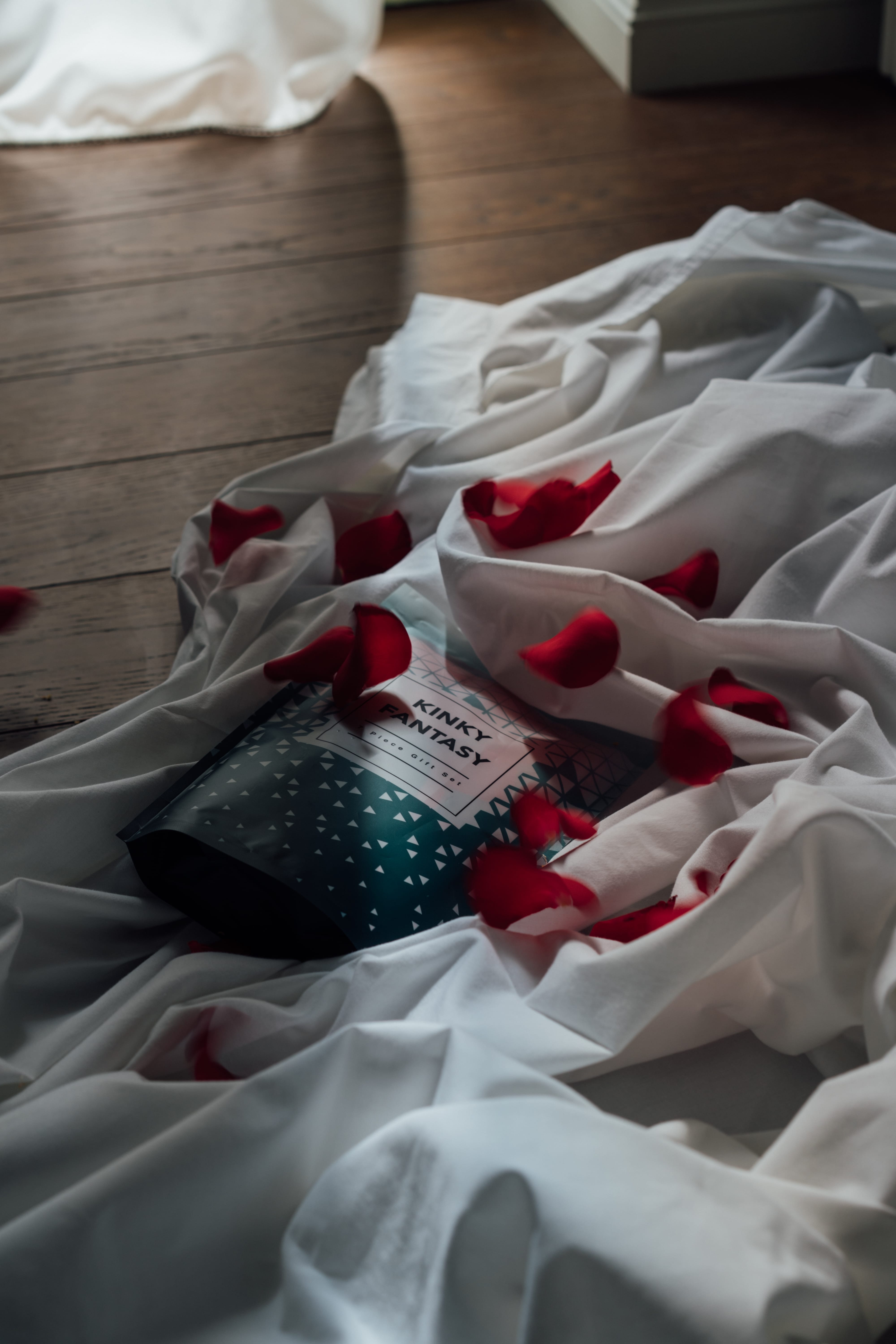a red and blue bow tie