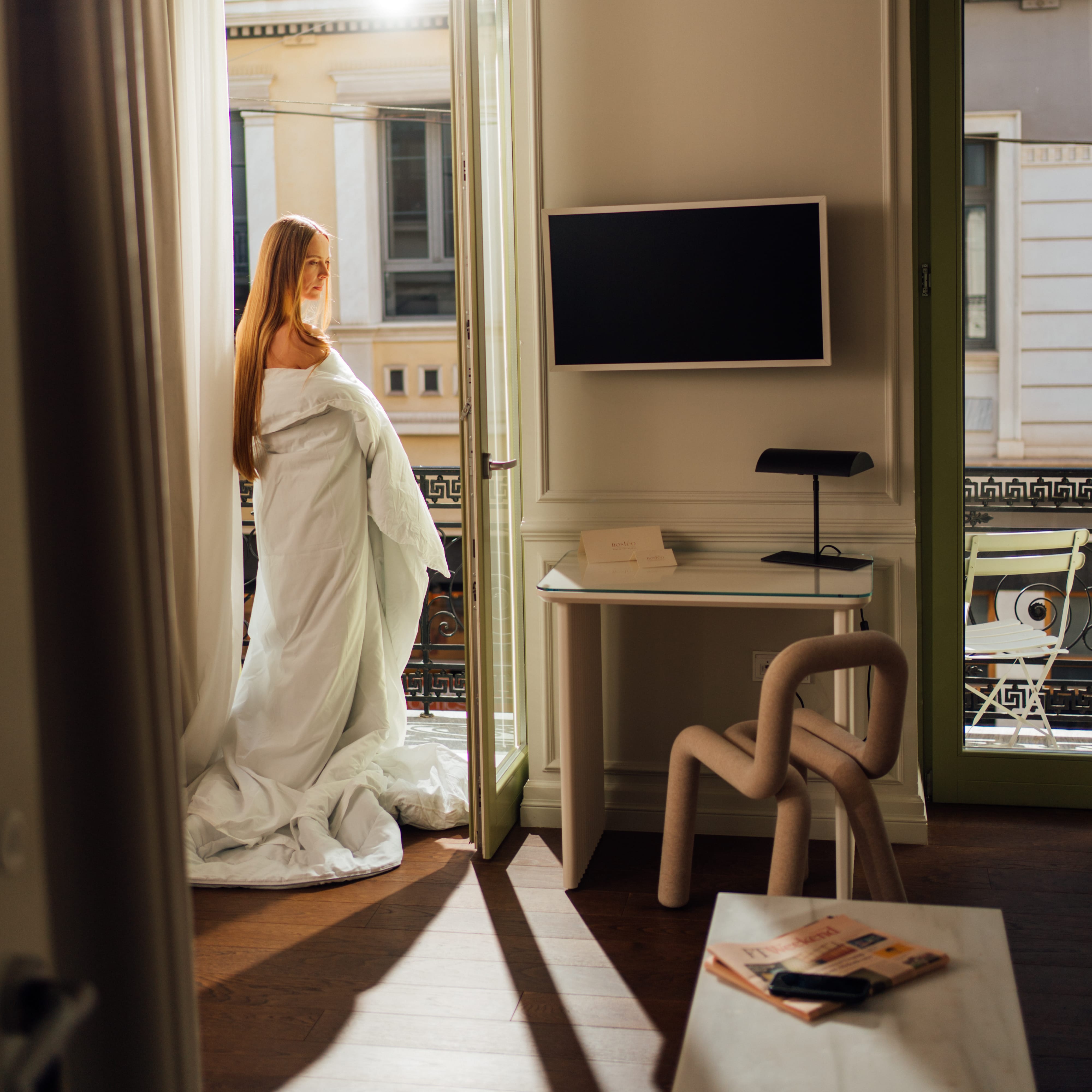 a person in a white dress