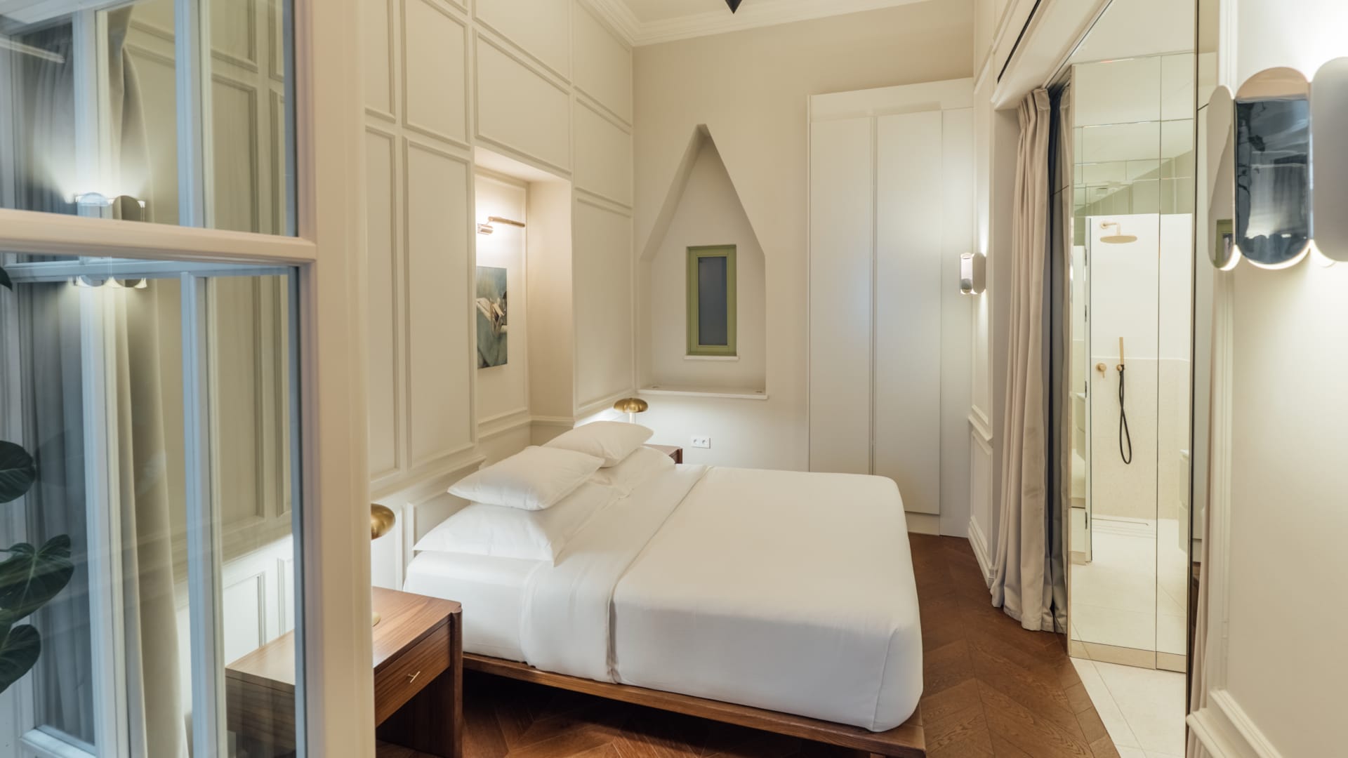 a room with a bed and a couch