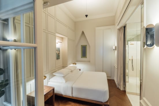 a room with a bed and a couch