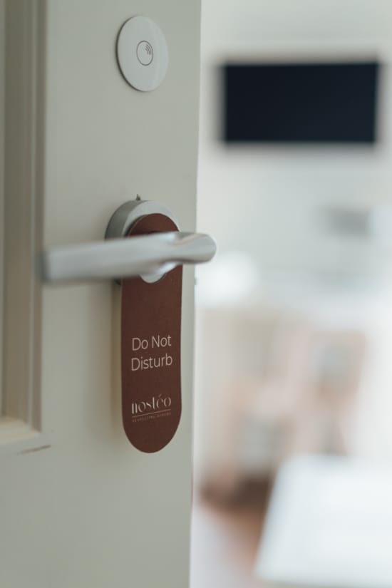 a door handle with a key