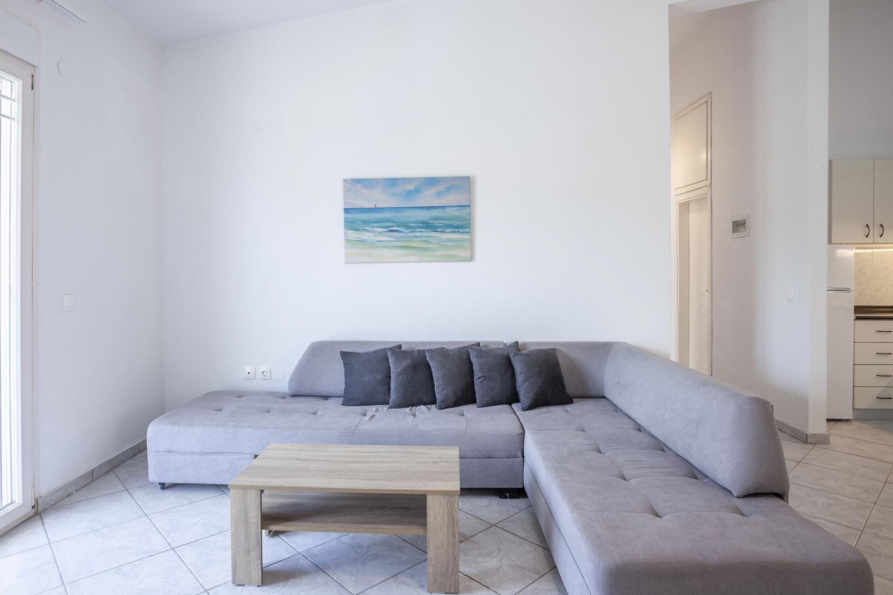 a couch and a table in a room