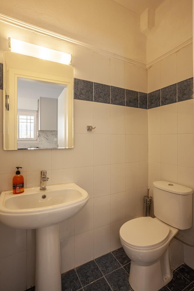 a bathroom with a sink and toilet