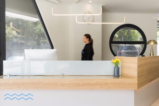 a person standing in a room