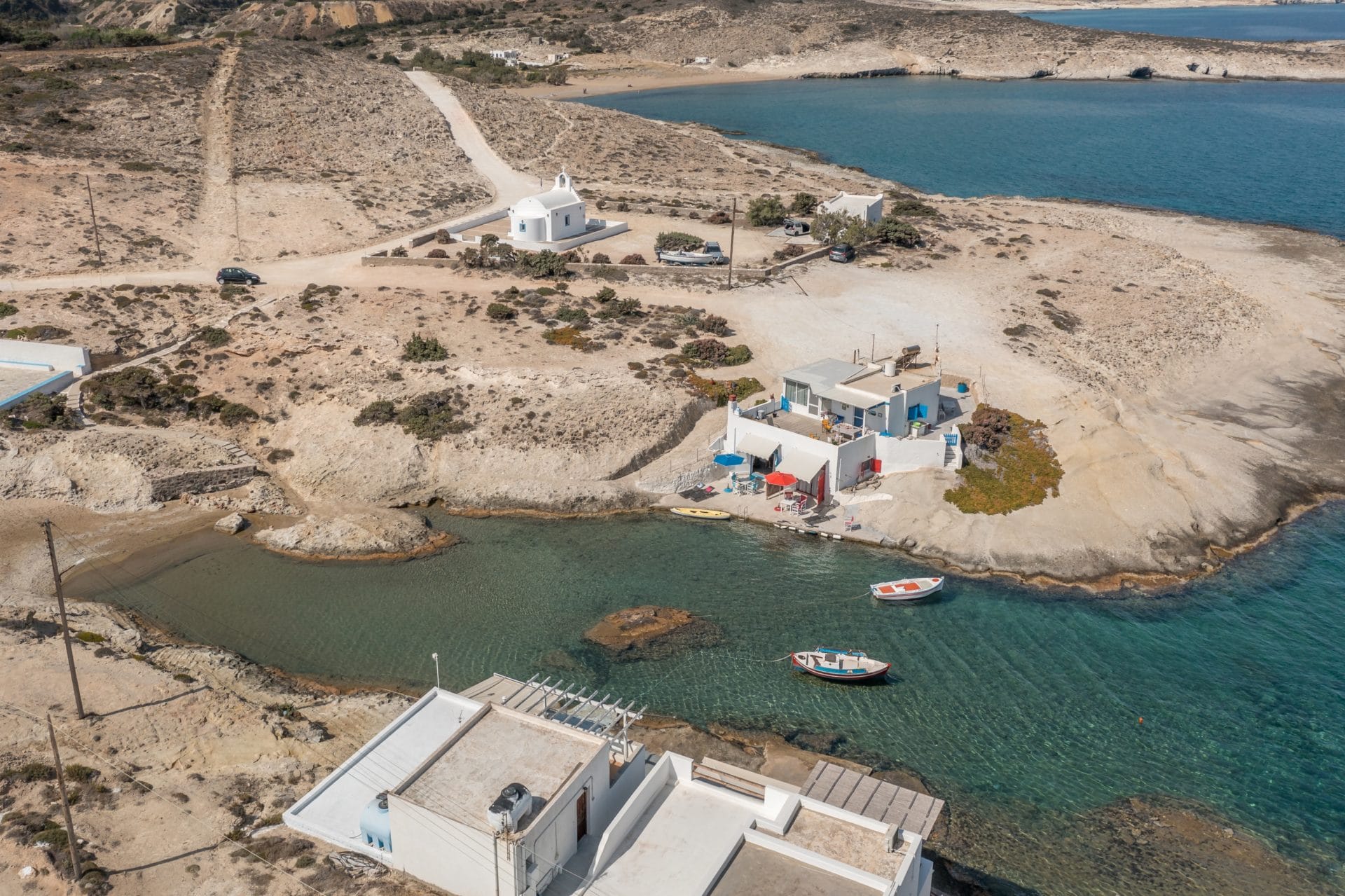 a high angle view of a beach
