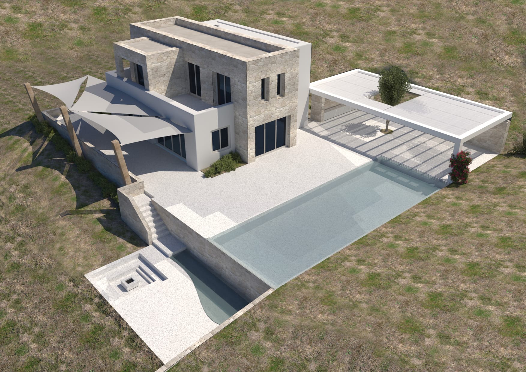 a house with a solar panel