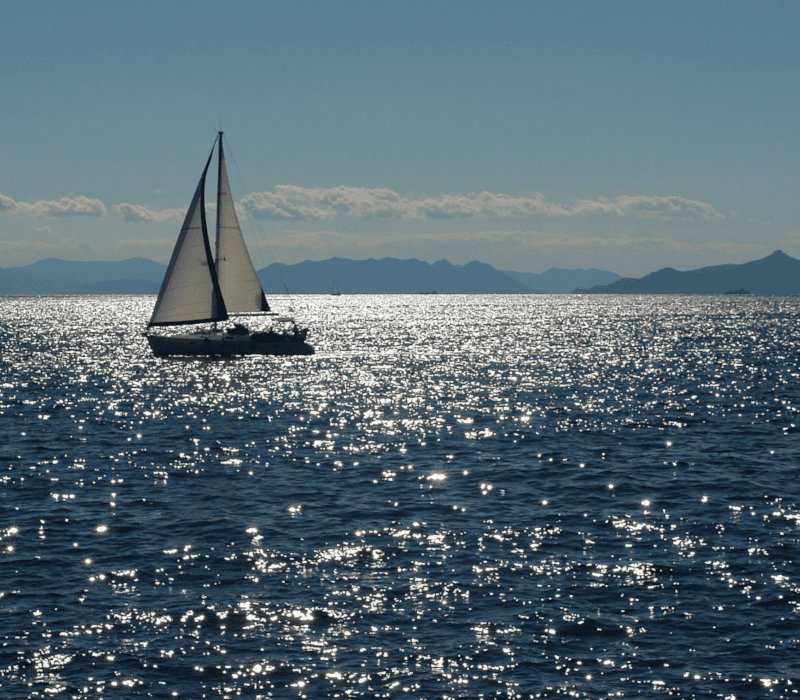 a sailboat on the water