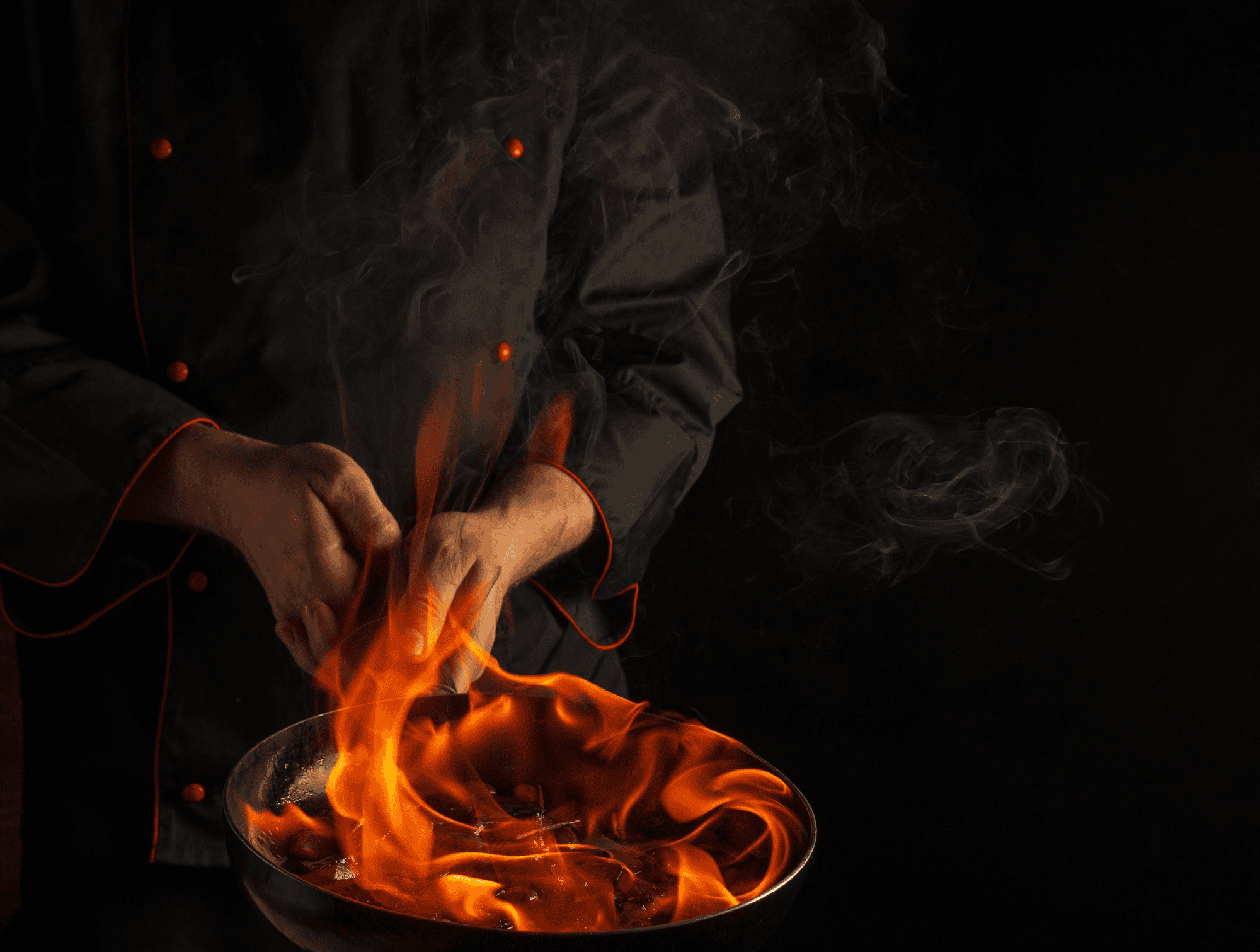 a fire burning in a pit