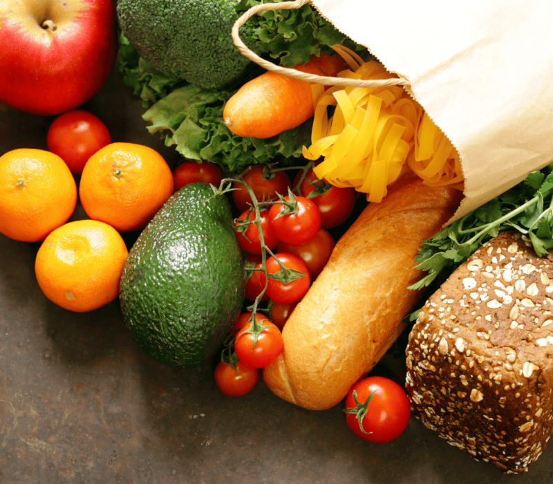 a group of fruits and vegetables