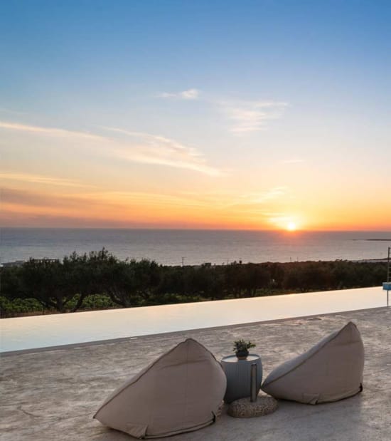 a sunset over a beach