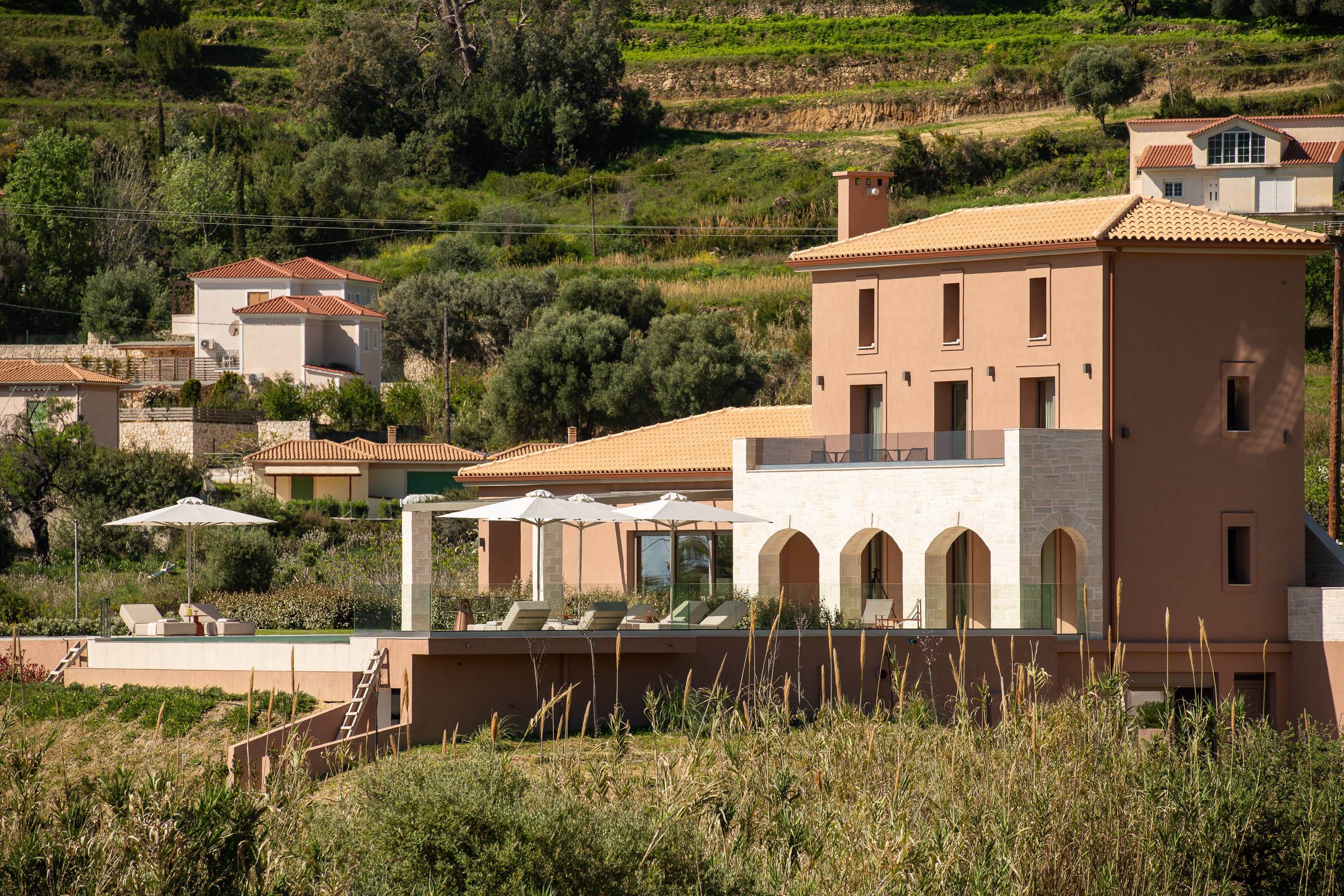 a building with a fence around it