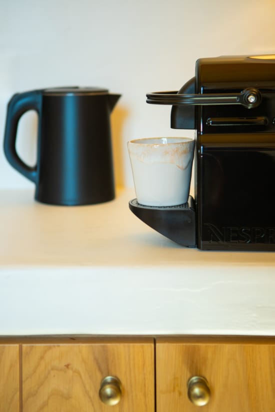 a glass of milk on a counter