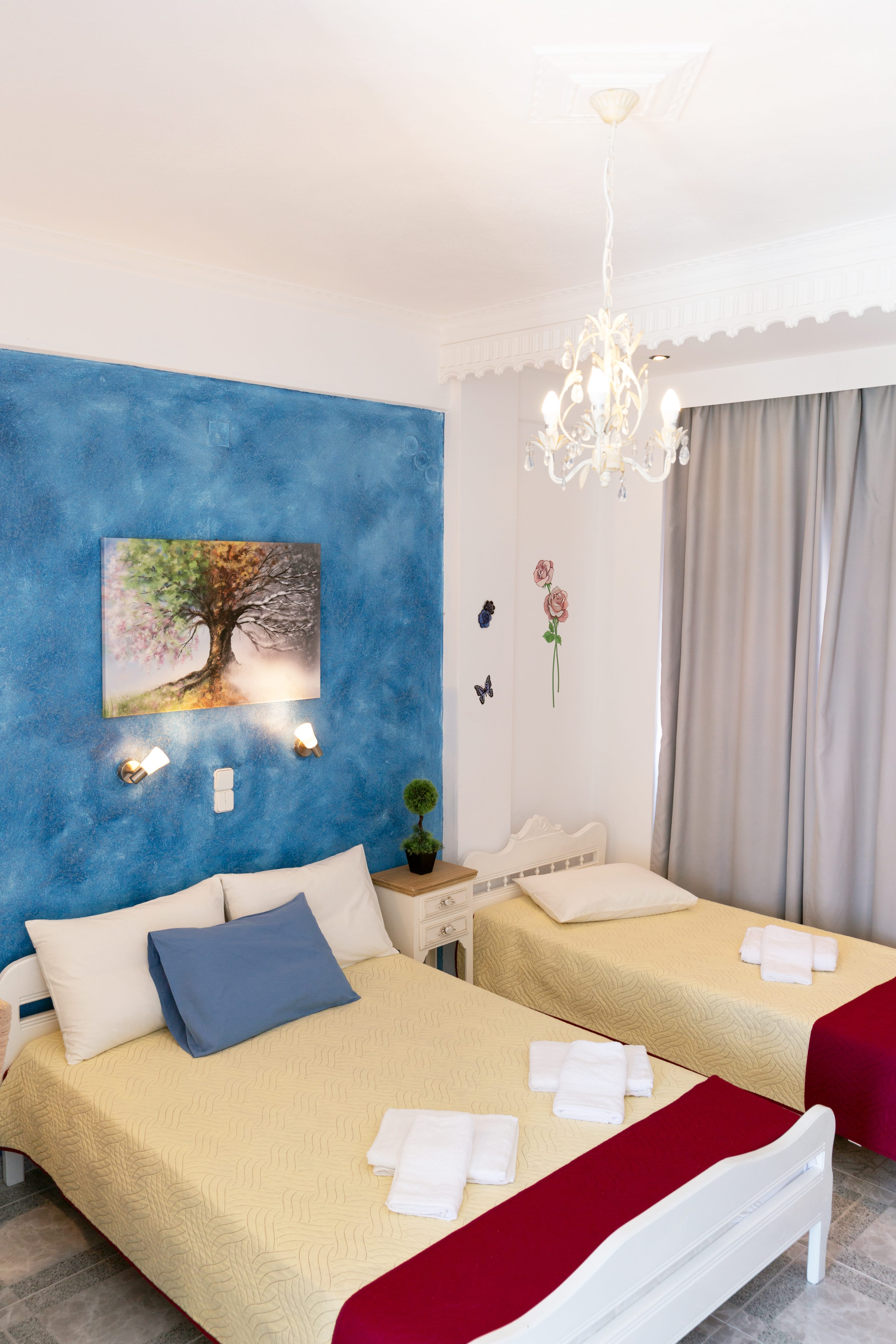 a room with a bed and a couch