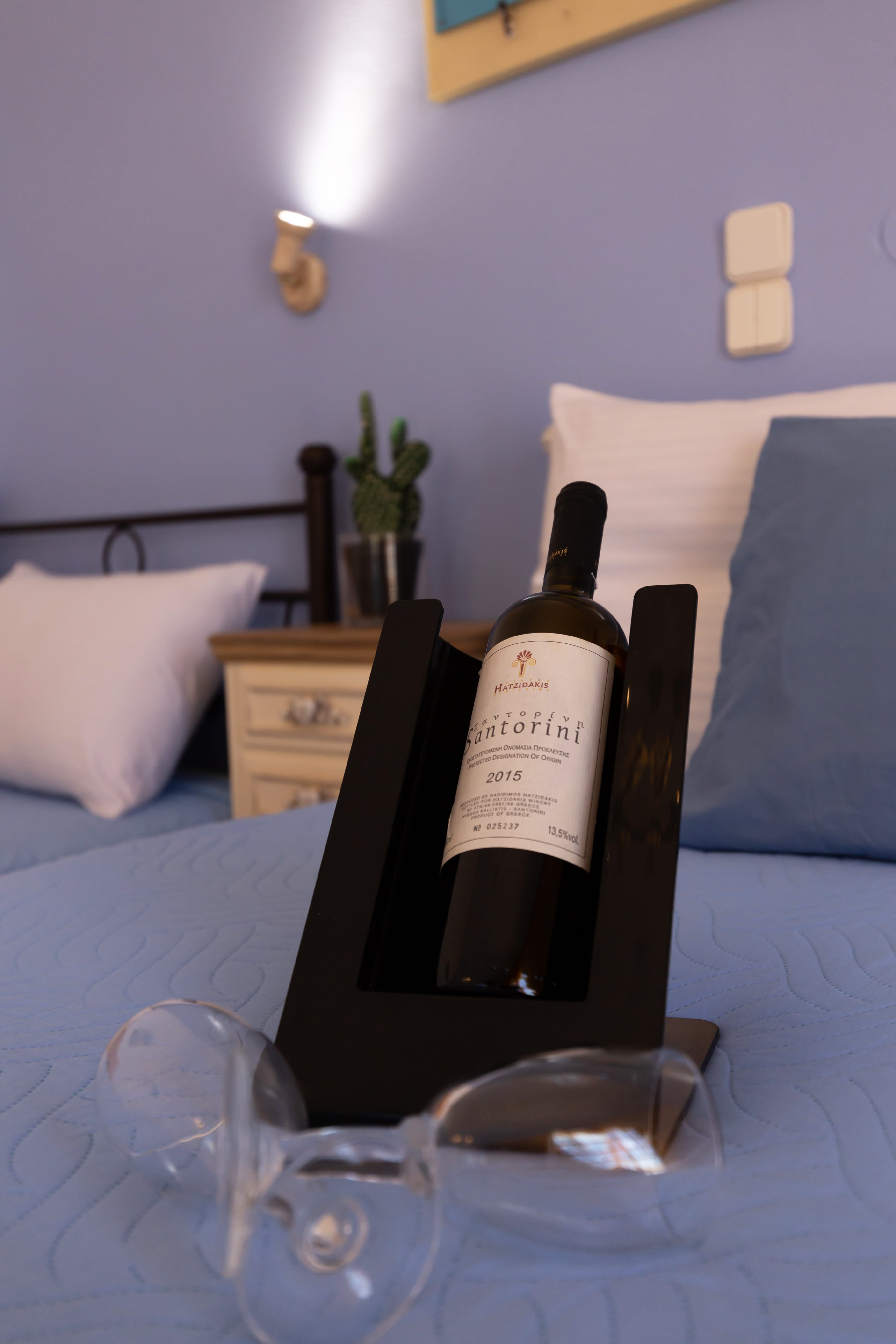 a bottle of wine on a table