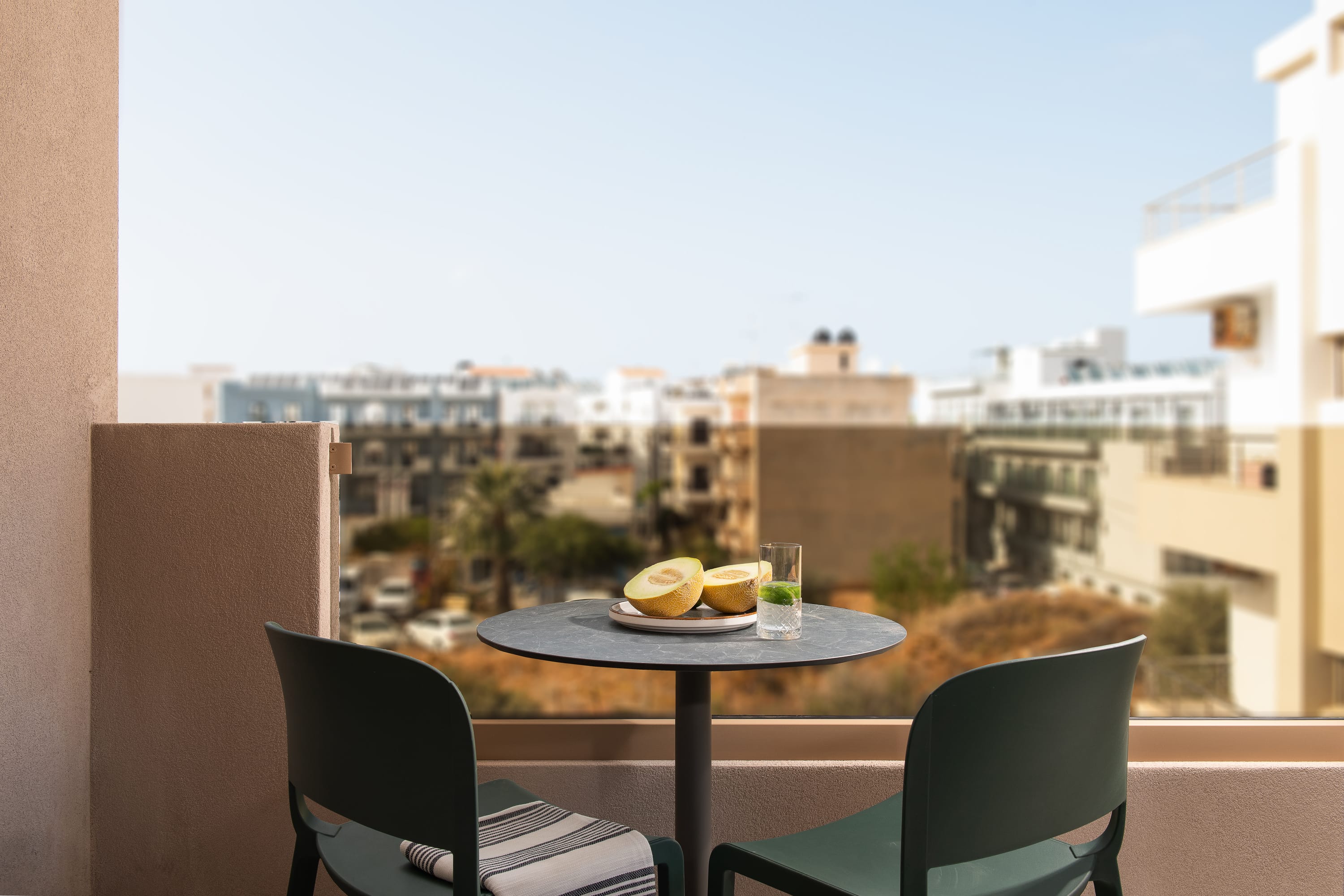 a table with food on it
