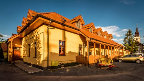 a building with a car parked in front of it