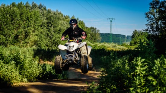 a man riding a dirt bike