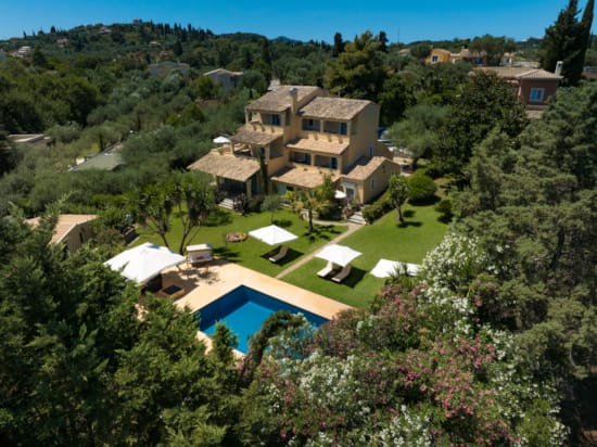 a house surrounded by trees