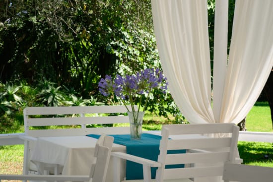 a vase of flowers on a table