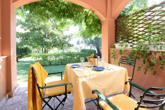 a table with chairs around it
