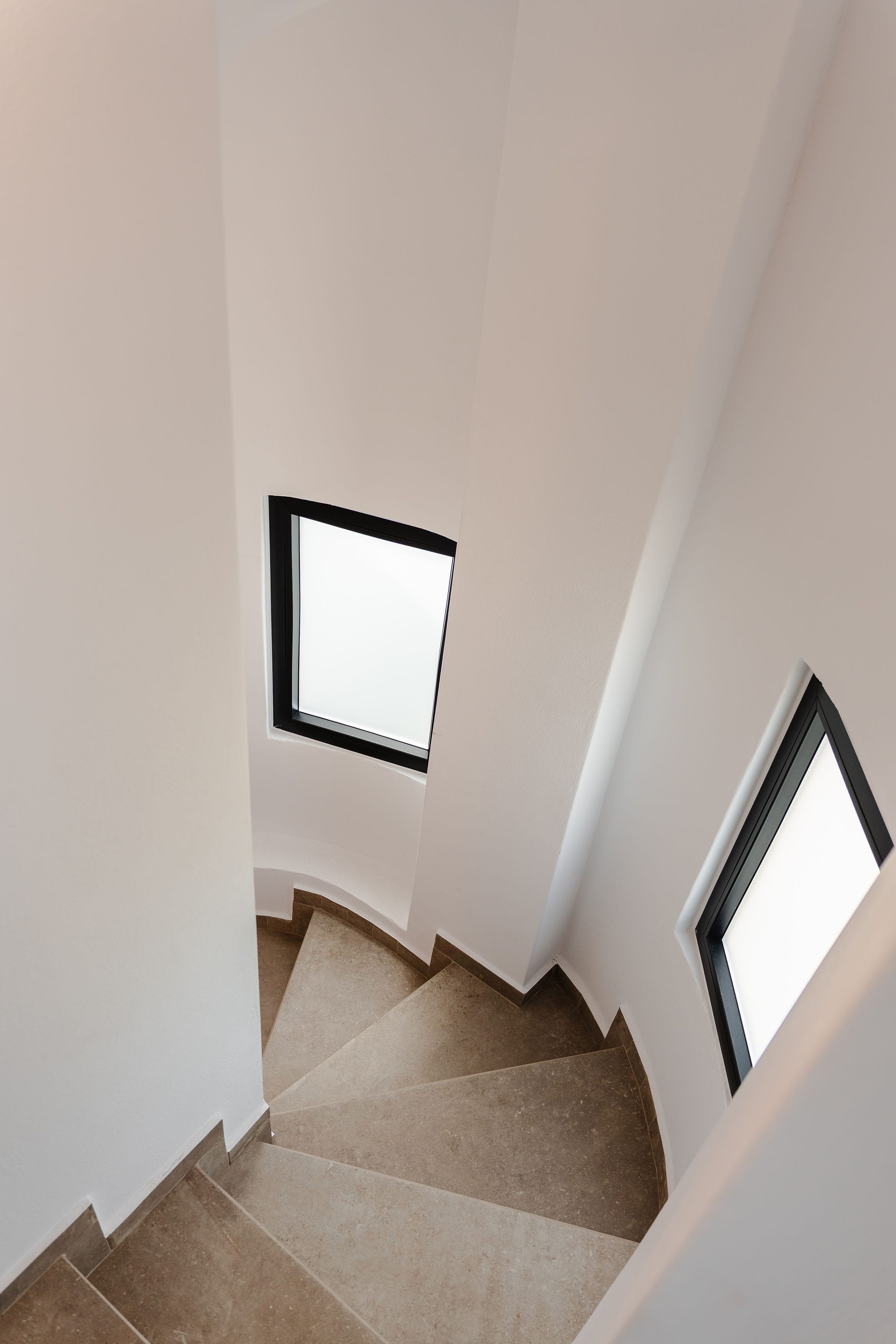 a hallway with a window