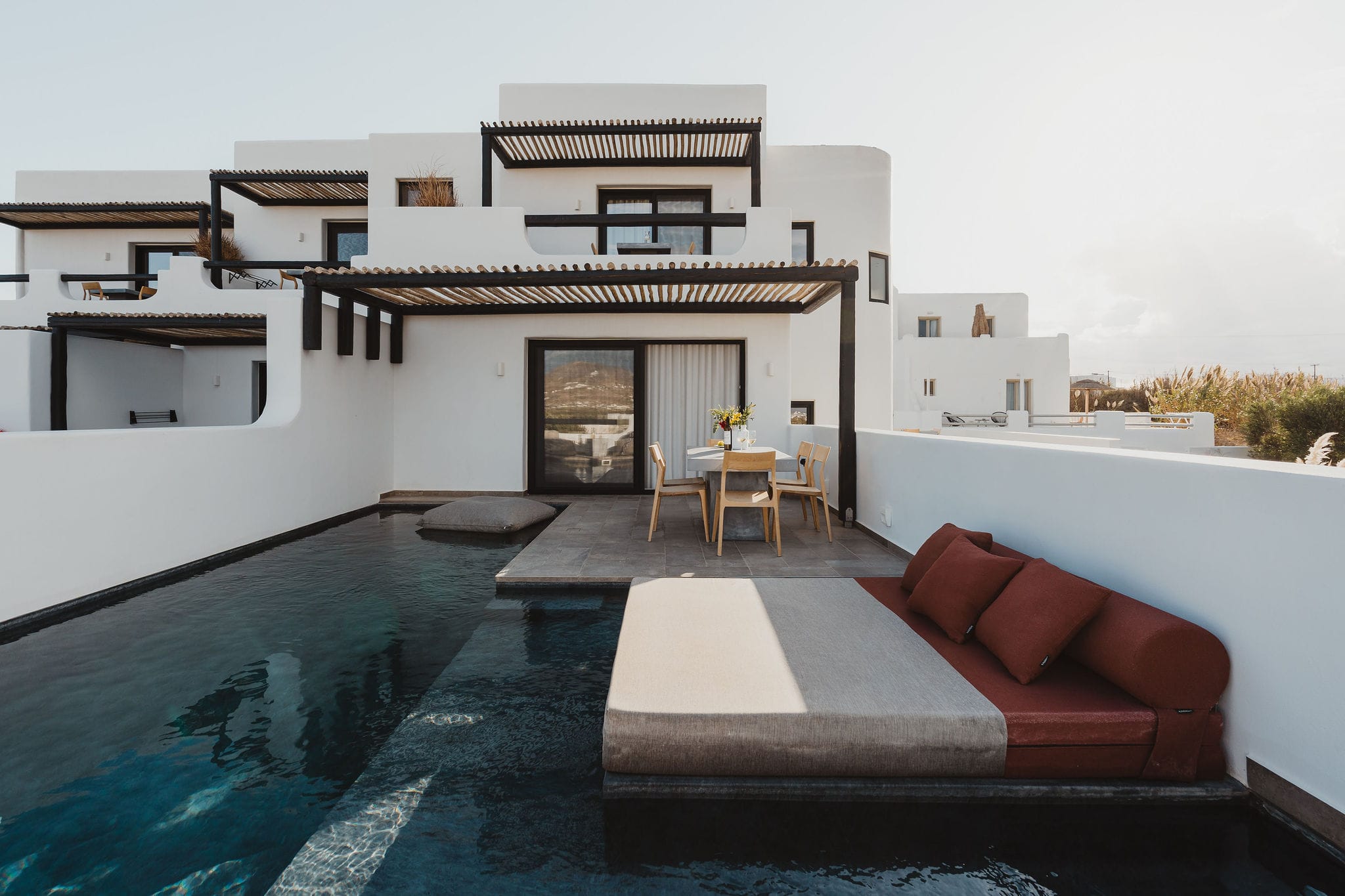a house with a pool