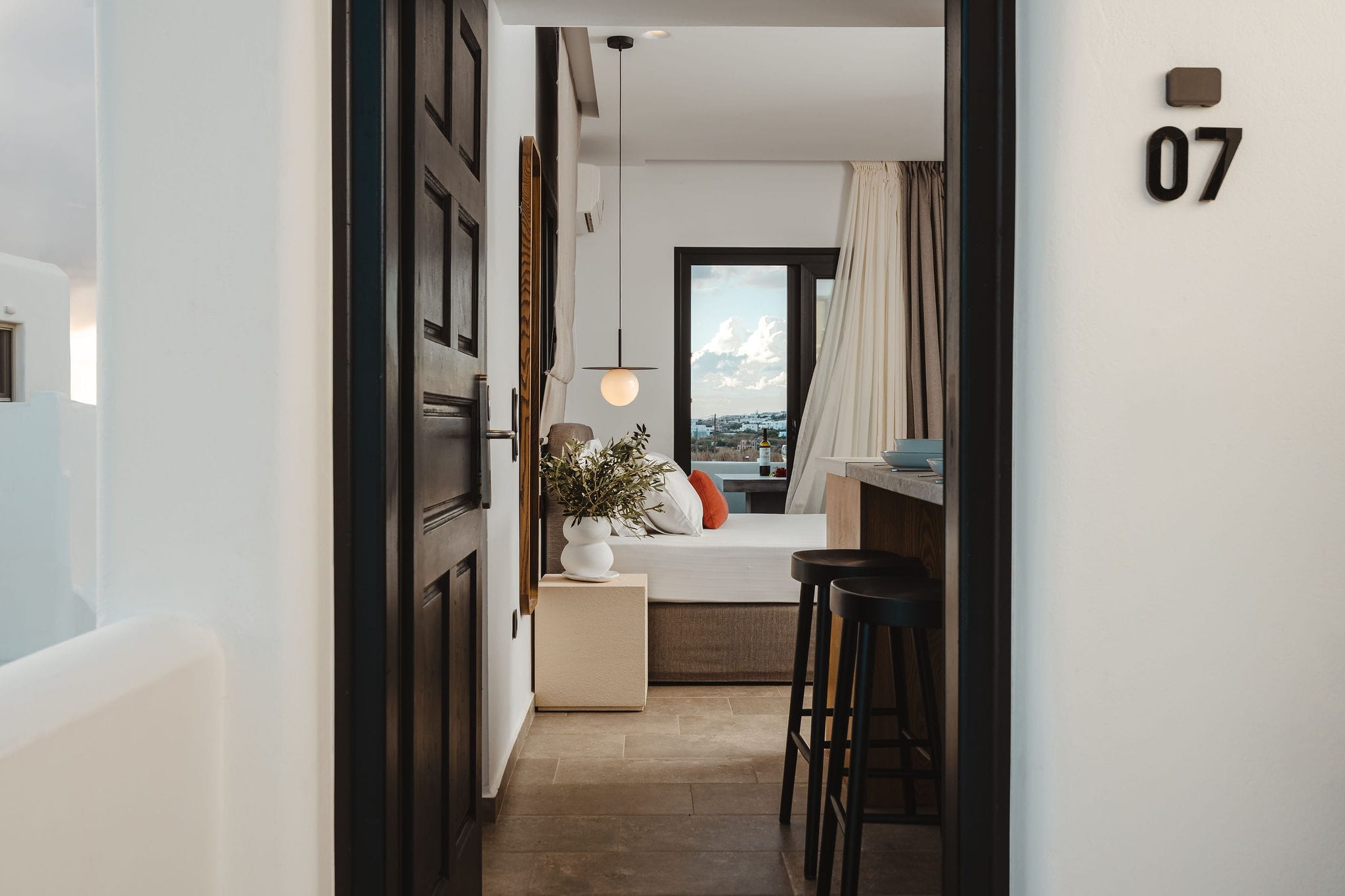 a room with a bed and a couch