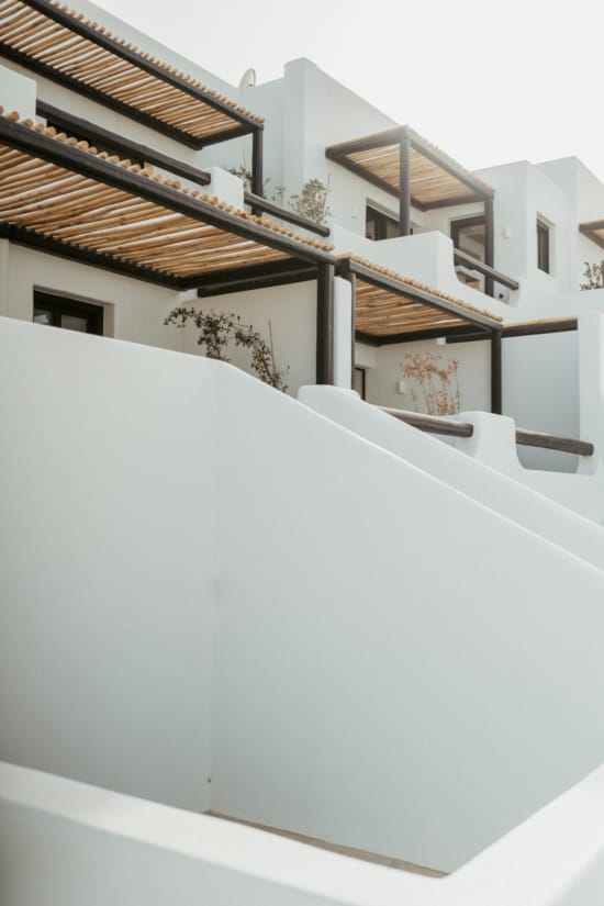 a group of white buildings