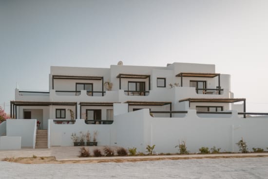 a white house with a lot of windows