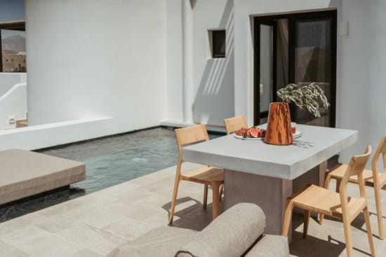 a table with chairs around it