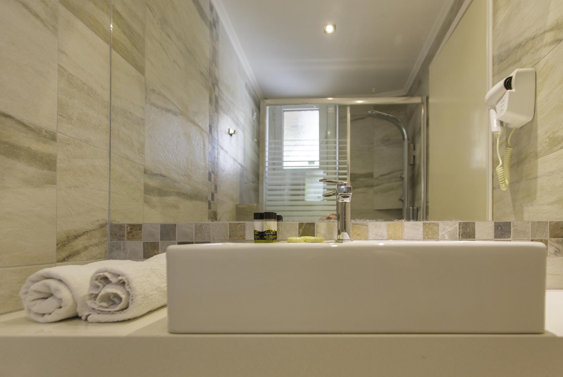 a bathroom with a large tub