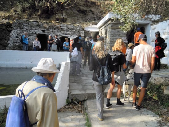 a group of people standing outside