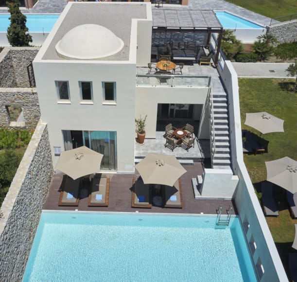 a house with a pool