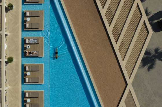 a building with a blue sky