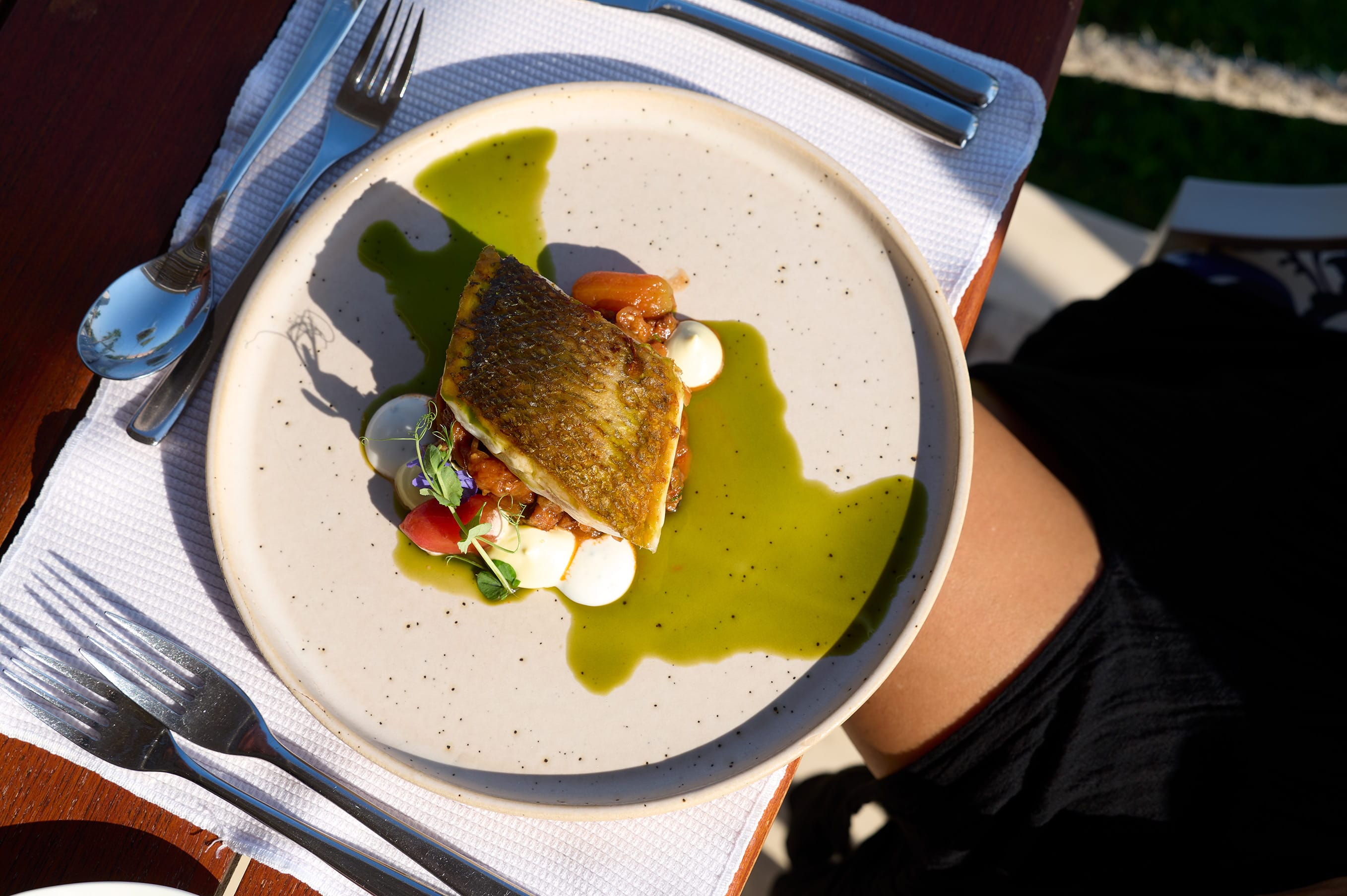 a plate with food on it