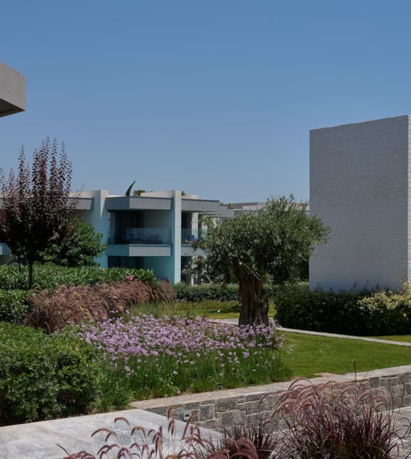 a building with a garden