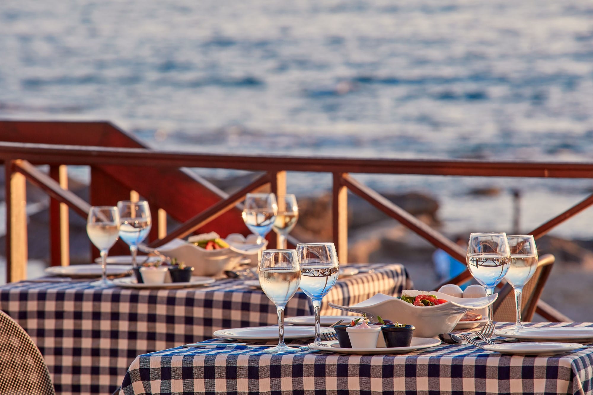 a table with glasses on it