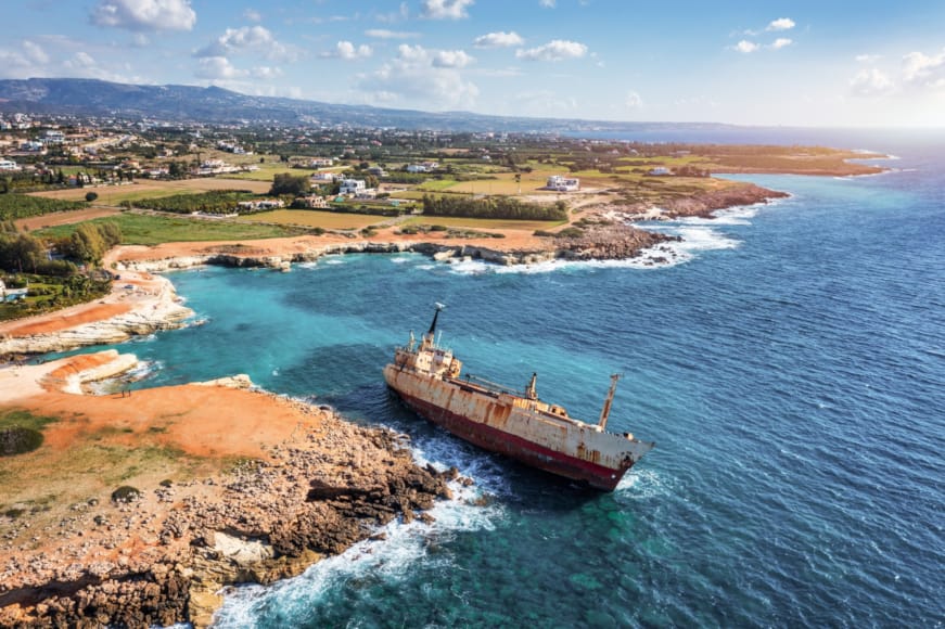 a ship in the water