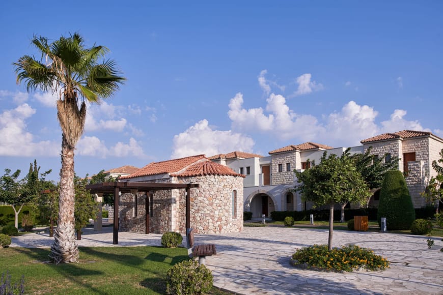 a building with a large archway