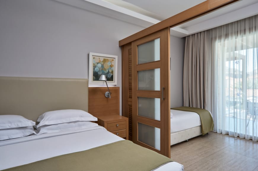 a room with two beds