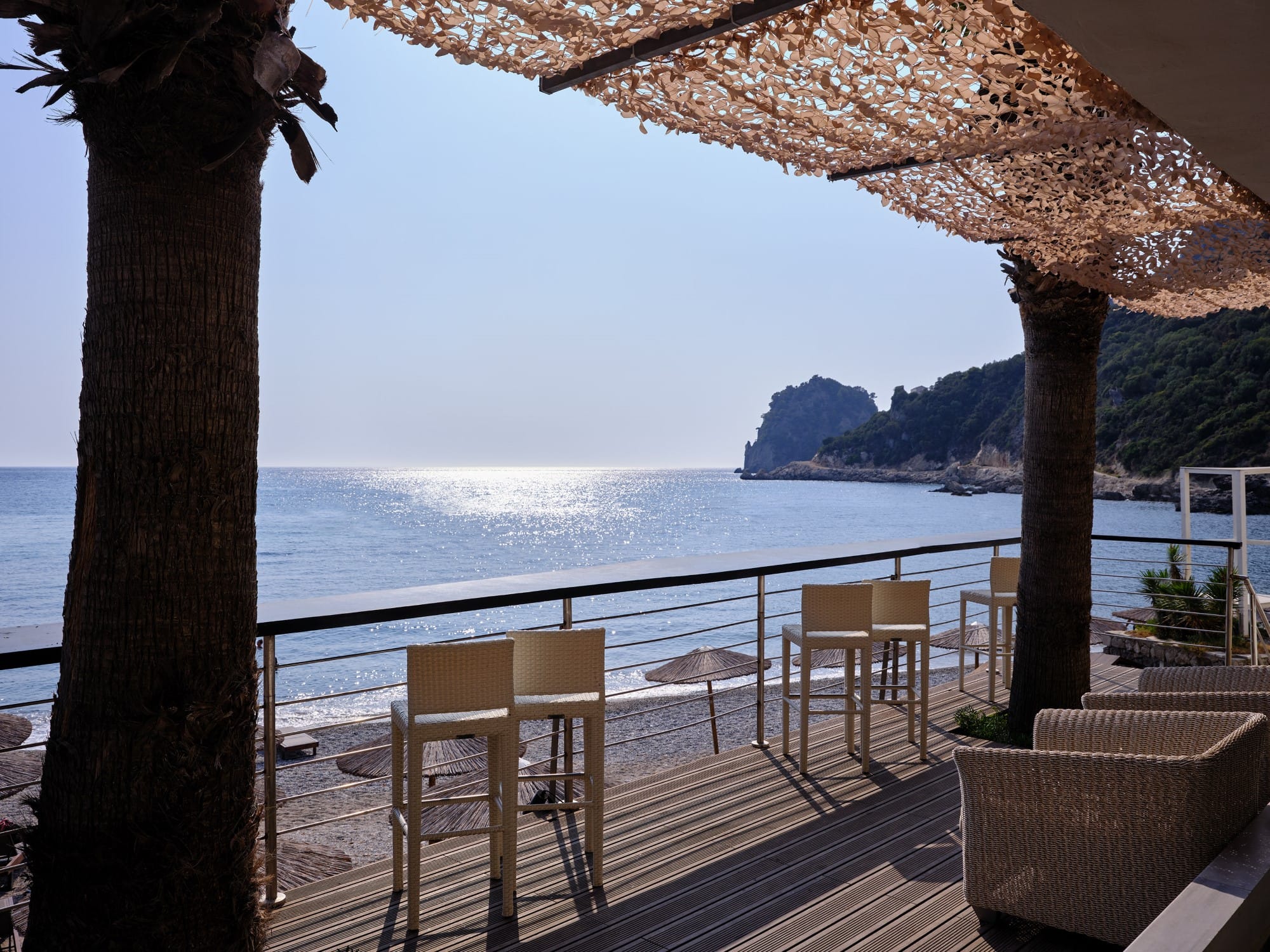 chairs on a deck