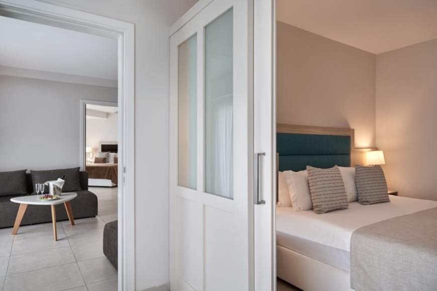 a room with a bed and a couch