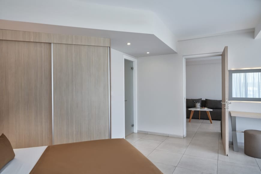 a room with a couch and a table