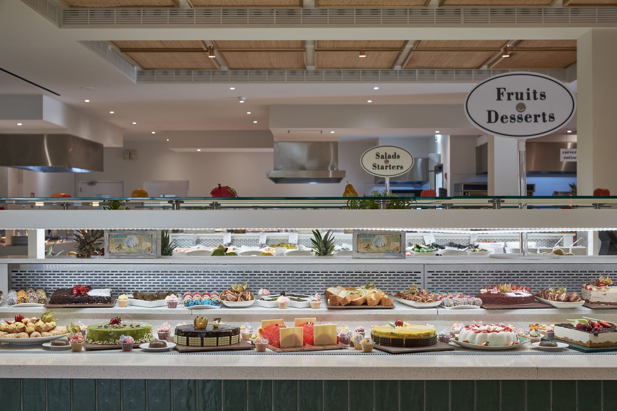 a bakery with many cakes