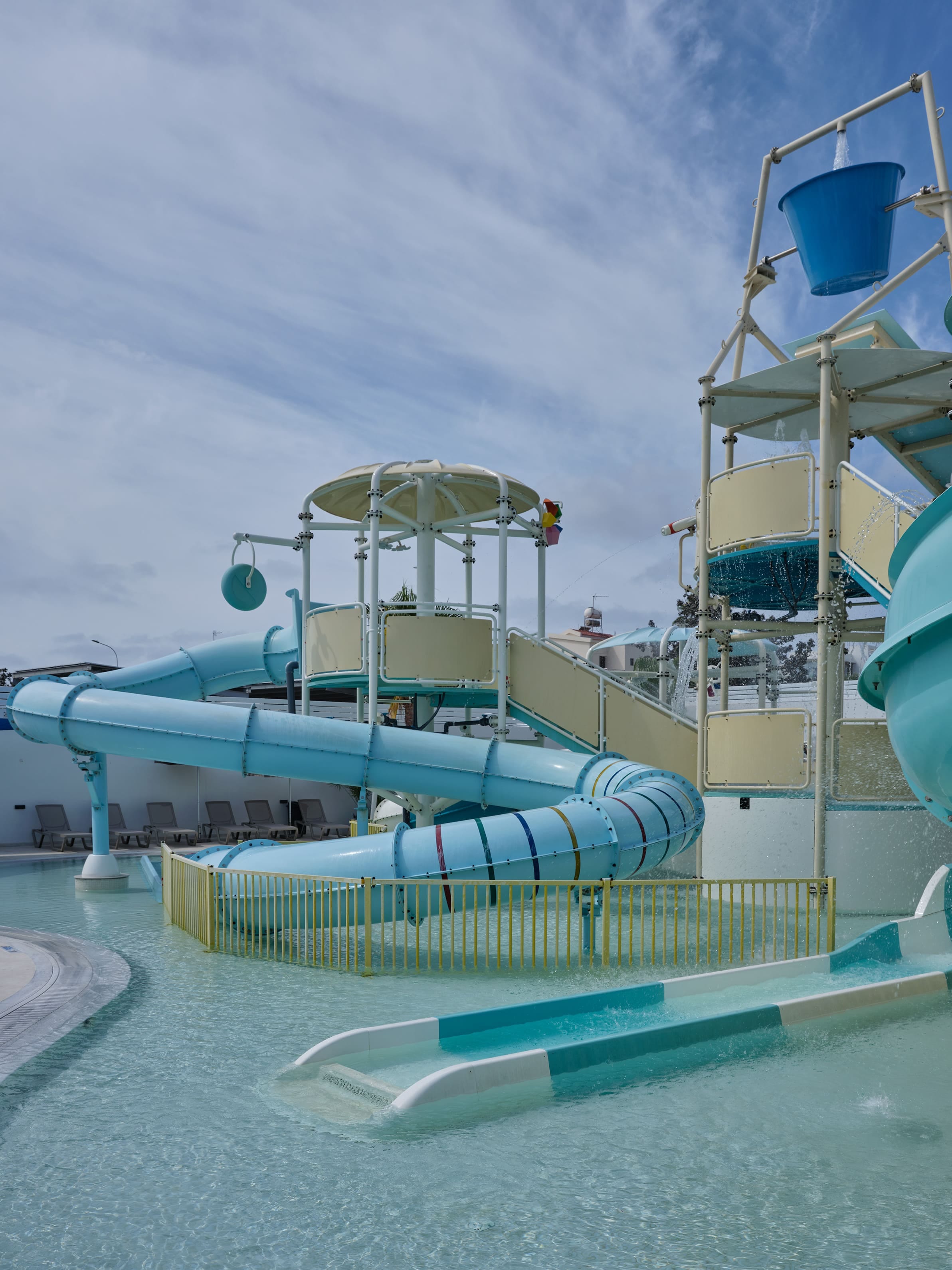 a large water slide