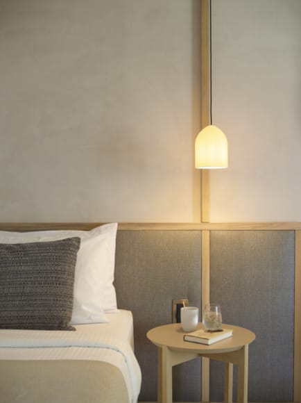 a lamp on a table
