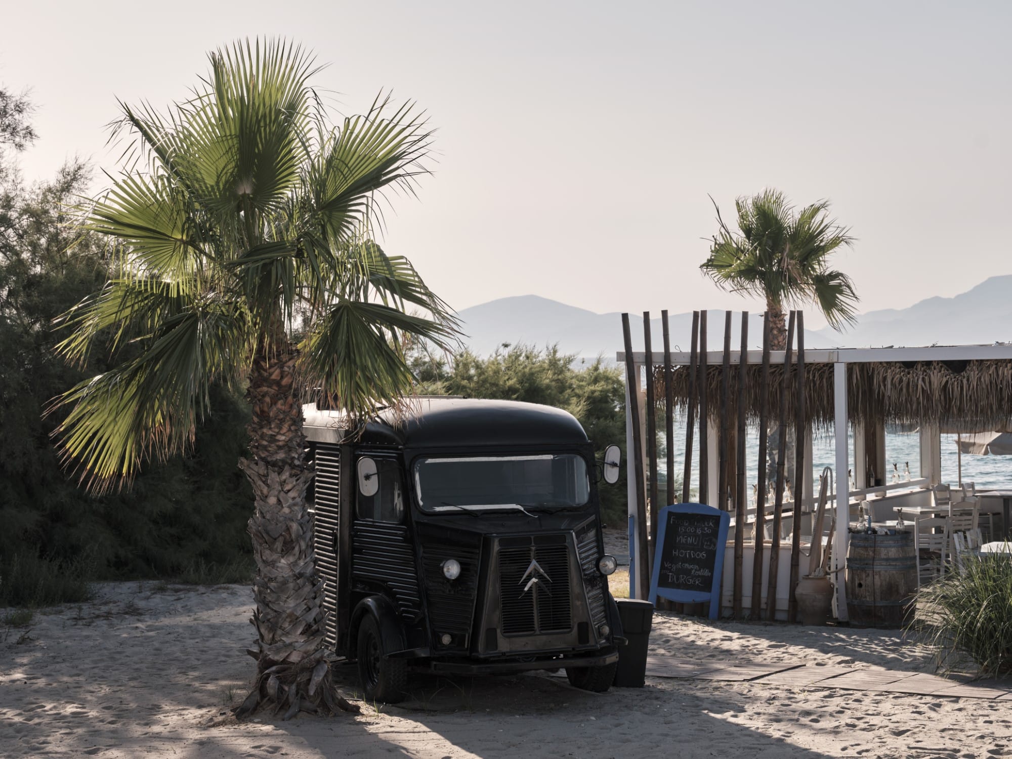 a car parked on a road