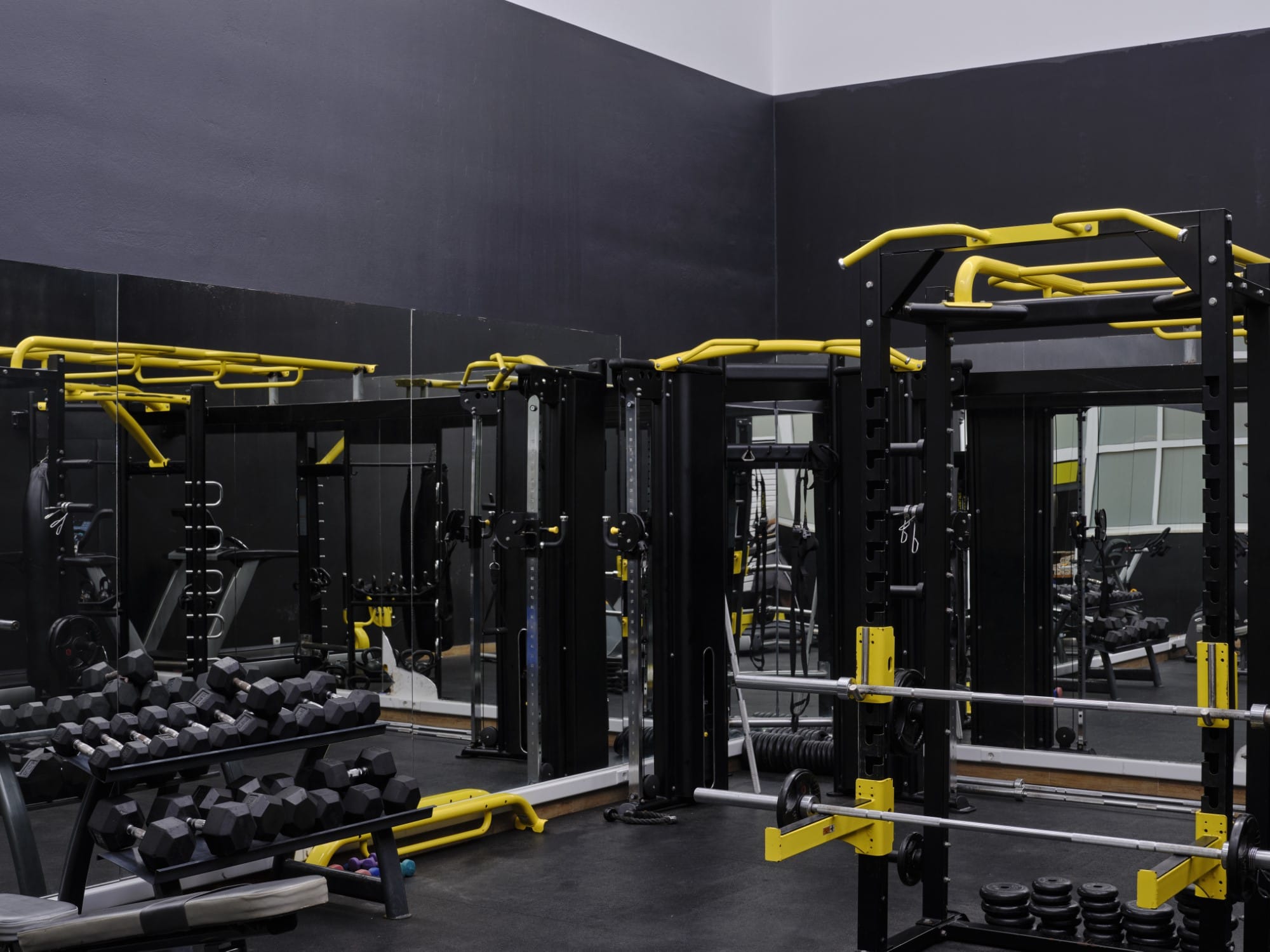 a large factory with several machines