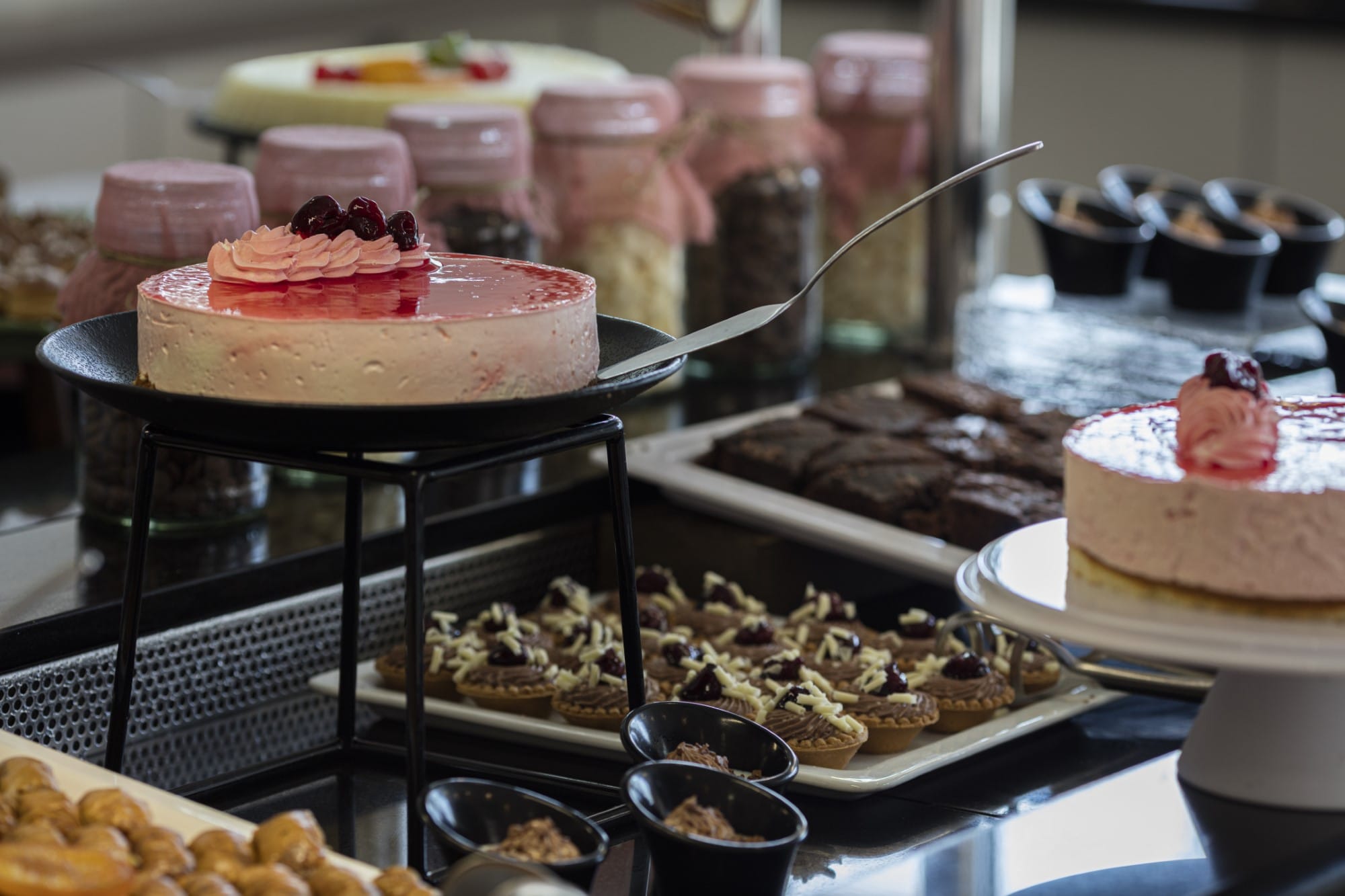 a table with cakes on it