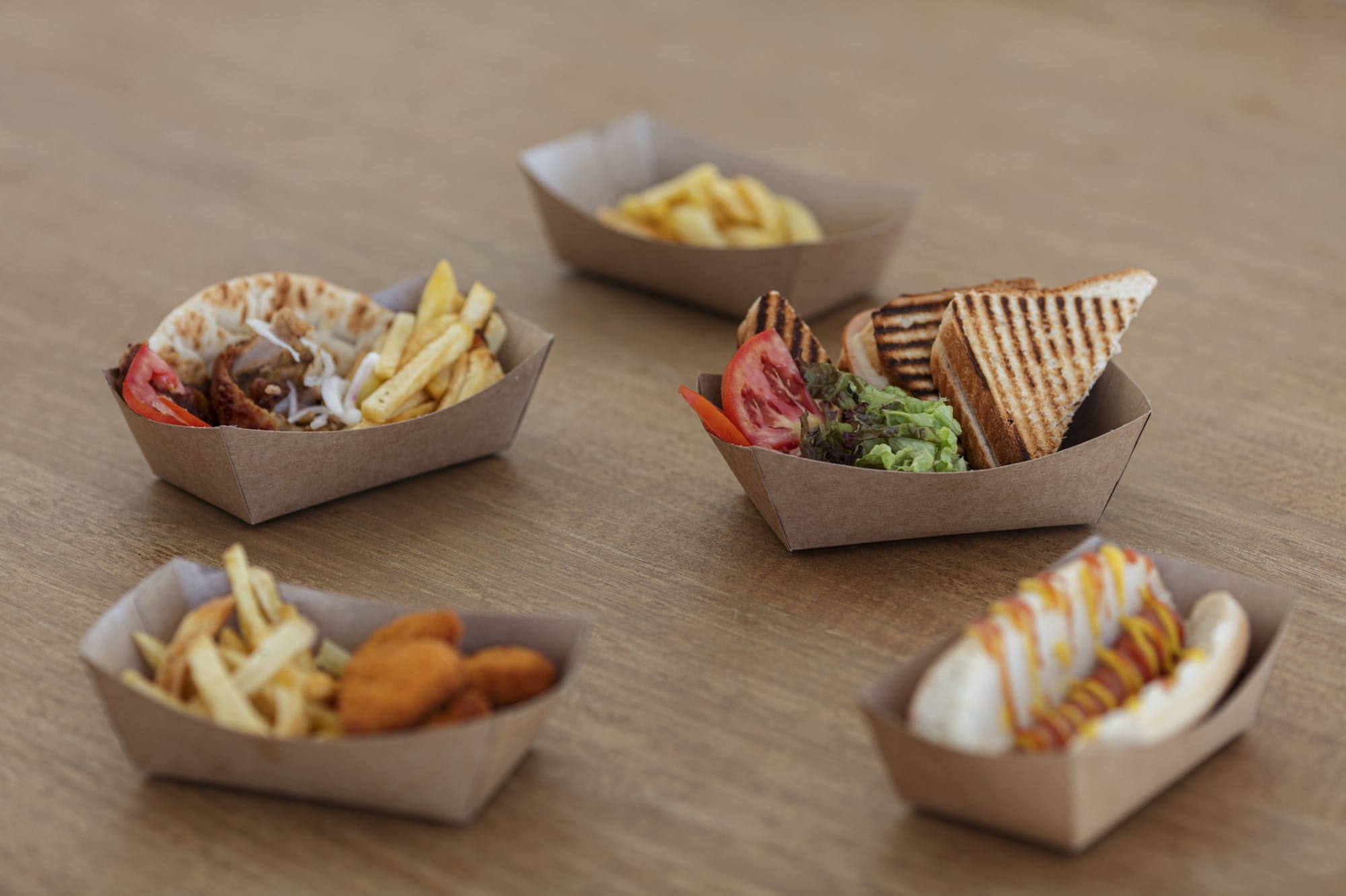 a table with food on it